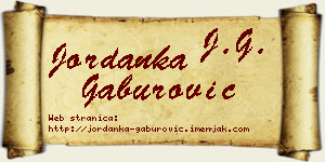 Jordanka Gaburović vizit kartica